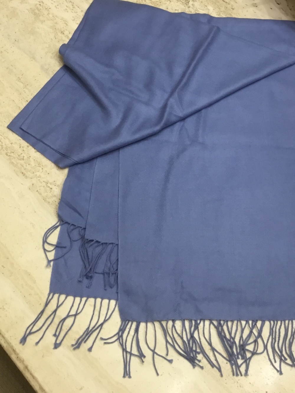 Nordstrom Light Blue Fringe Woven Scarf Shawl Wrap